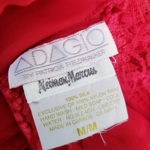 ADAGIO by Patricia Fieldwalker Vintage 80s Silk Lace Linegrie Teddy Bodysuit M - Picture 15 of 16